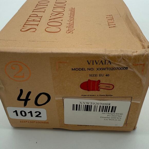 Vivaia Floria Round Toe Slide Sandals Old Money Orange Knit Breathable Comfort 9 - Picture 8 of 9